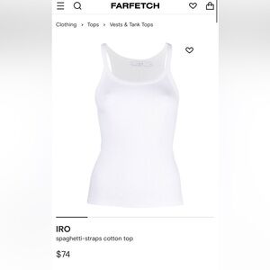 IRO white spaghetti strap tank